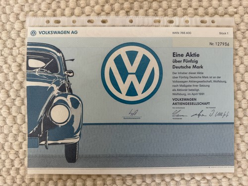 Volkswagen aktie wertpapier - volkswagen,
